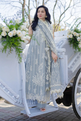 RANG RASIYA - 3PC LAWN EMBROIDERED SHIRT WITH MANAAR PRINTED DUPATTA AND TROUSER - HZG2964