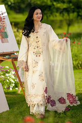 RANG RASIYA - 3PC LAWN EMBROIDERED SHIRT WITH COTTON NET EMBROIDERED DUPATTA AND TROUSER - HZG3088