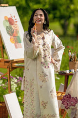 RANG RASIYA - 3PC LAWN EMBROIDERED SHIRT WITH COTTON NET EMBROIDERED DUPATTA AND TROUSER - HZG3088