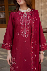 BATIK - 3PC LAWN EMBROIDERED SHIRT WITH CHIFFON EMBROIDERED DUPATTA AND TROUSER - HZG2834