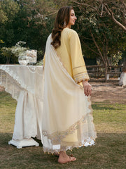 IZEL - 3PC LAWN EMBROIDERED SHIRT WITH KHADDI NET EMBROIDERED DUPATTA AND TROUSER - HZG2805