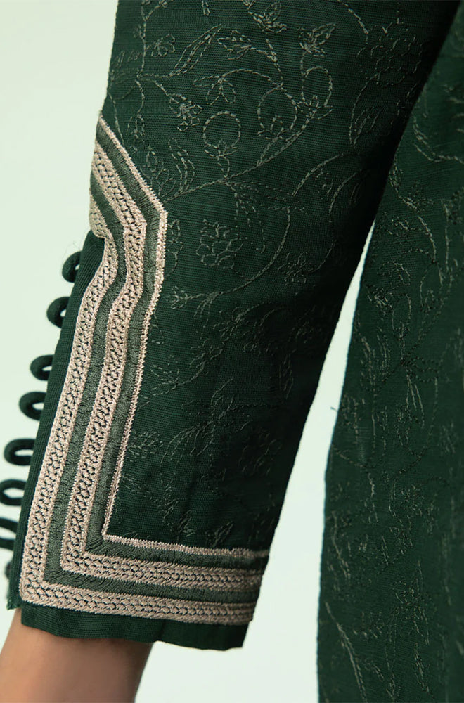 SAPPHIRE - 3PC KHADDAR EMBROIDERD SHIRT WITH KHADDAR TROUSER AND PRINTED WOOL SHAWL - HZG1356