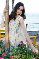 FIONA - 3PC LAWN EMBROIDERED SHIRT WITH CHIFFON PRINTED DUPATTA AND TROUSER - HZG2955