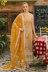 MAHNUR - 3PC LAWN EMBROIDERED SHIRT WITH KHADI NET EMBROIDERED DUPATTA AND TROUSER - HZG2699
