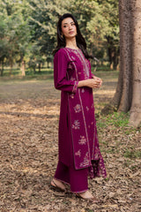 BATIK - 3PC LAWN EMBROIDERED SHIRT WITH CHIFFON EMBROIDERED DUPATTA AND TROUSER - HZG2893