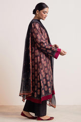 ZARA SHAH JAHAN - 3PC LAWN PRINTED SHIRT WITH CHIFFON PRINTED DUPATTA AND TROUSER - HZG1539