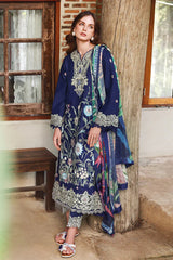 MUSHQ - 3PC LAWN EMBROIDERED SHIRT WITH SILK PRINTED DUPATTA AND TROUSER - HZG3049