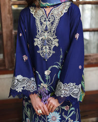 MUSHQ - 3PC LAWN EMBROIDERED SHIRT WITH SILK PRINTED DUPATTA AND TROUSER - HZG3049