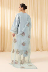 SAPPHIRE - 3PC LAWN EMBROIDERED SHIRT WITH CHIFFON EMBROIDERED DUPATTA AND TROUSER - HZG2068