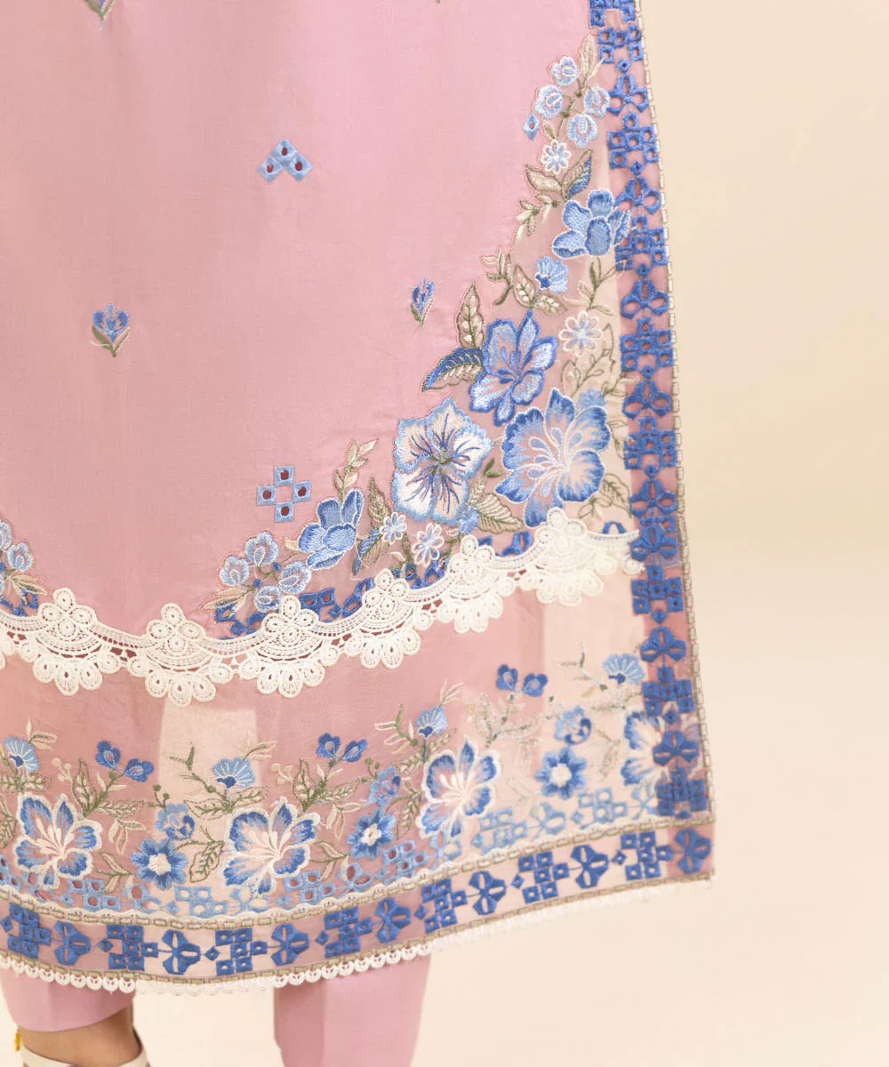 SAPPHIRE - 3PC LAWN EMBROIDERED SHIRT WITH DIAMOND DUPATTA AND TROUSER - HZG2073