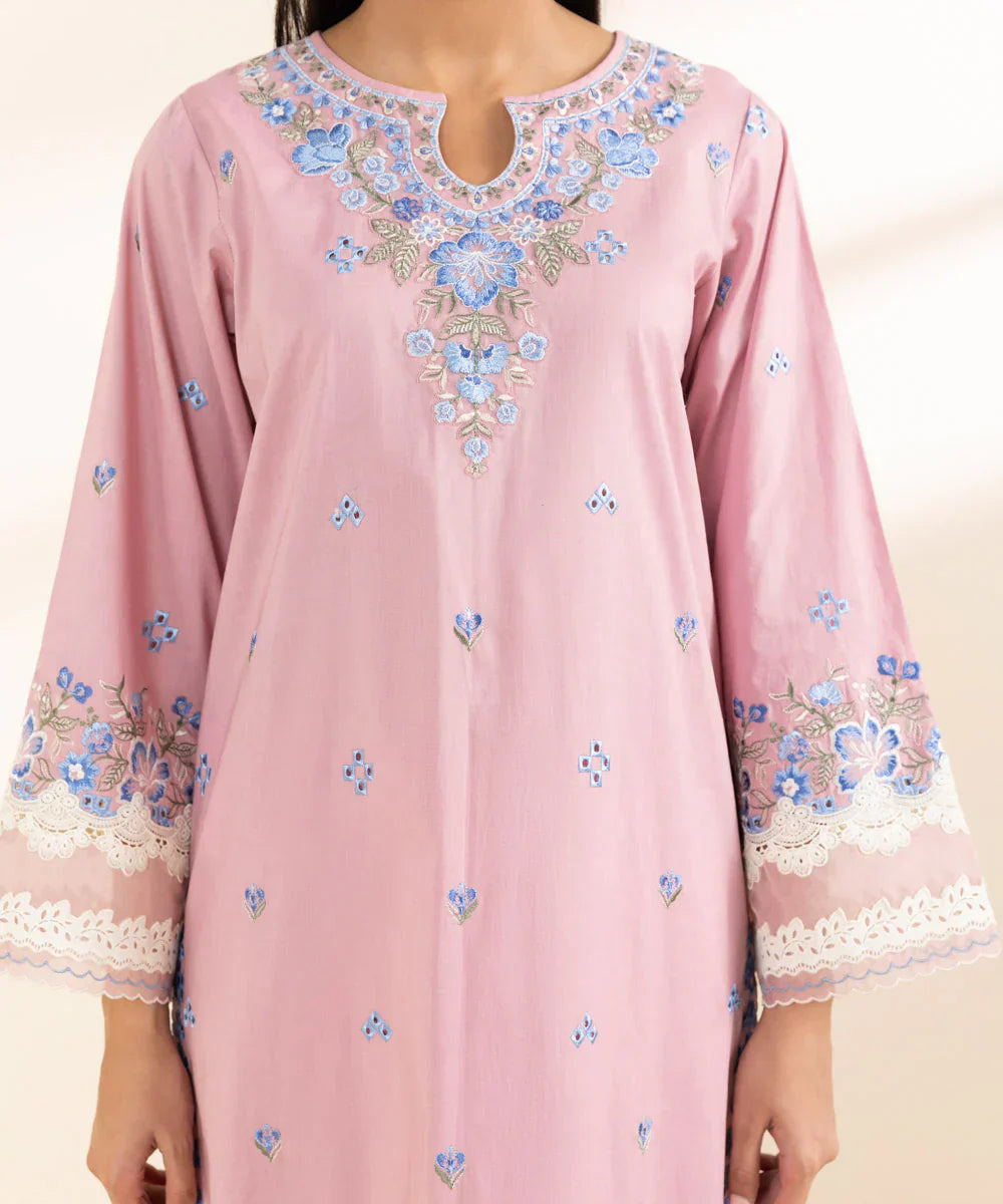 SAPPHIRE - 3PC LAWN EMBROIDERED SHIRT WITH DIAMOND DUPATTA AND TROUSER - HZG2073