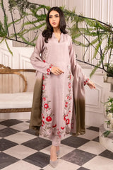 BATIK - 3PC LAWN EMBROIDERED SHIRT WITH CHIFFON TYE AND DYE DUPATTA AND TROUSER - HZG2160