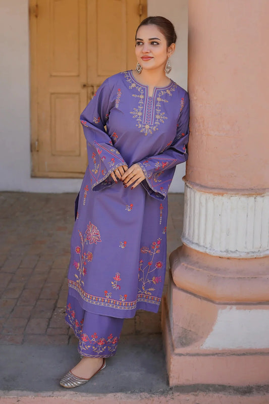 URGE - 2PC LAWN EMBROIDERED SHIRT AND EMBROIDERED TROUSER - HZG2255
