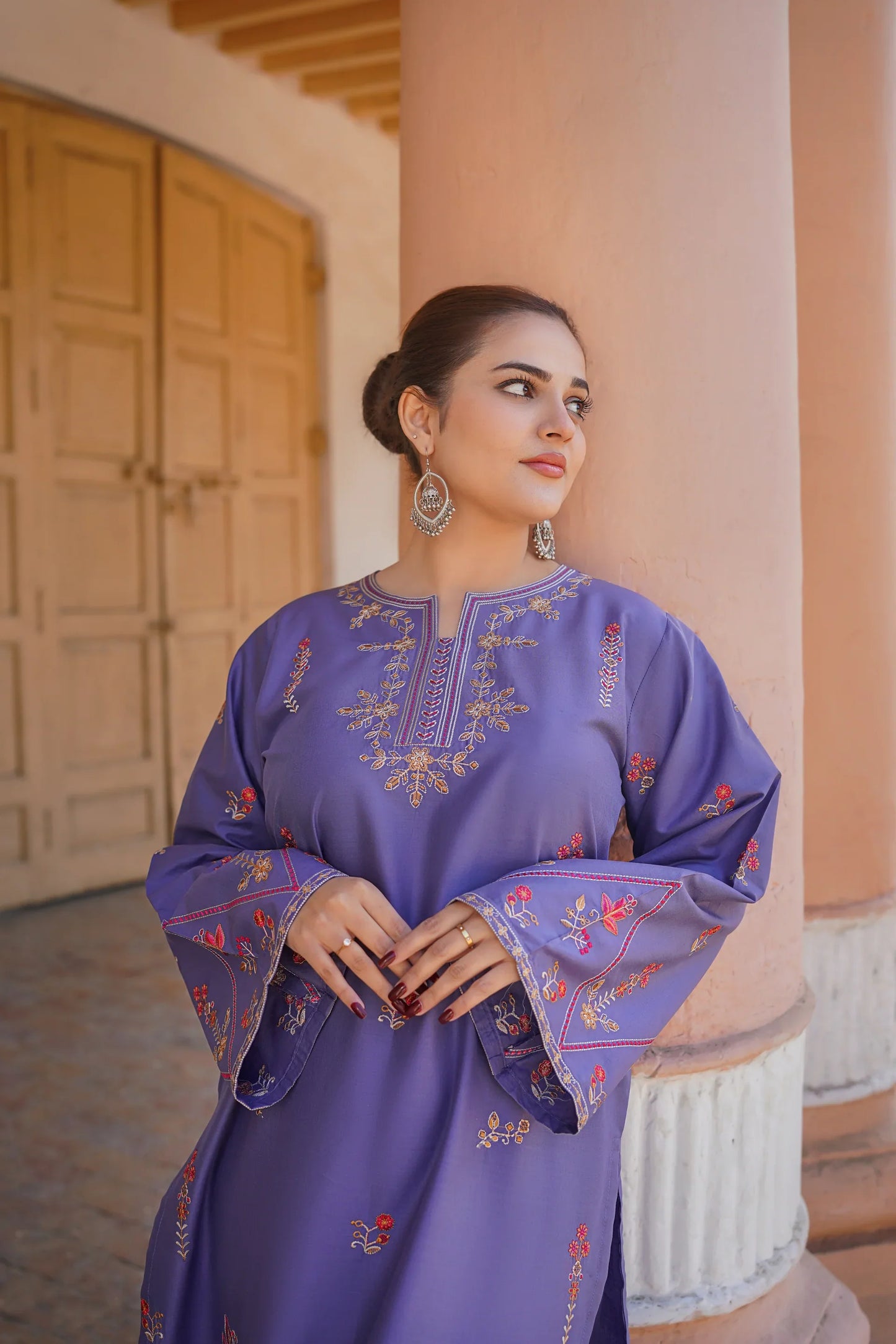 URGE - 2PC LAWN EMBROIDERED SHIRT AND EMBROIDERED TROUSER - HZG2255