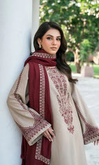 JAZMIN - 3PC LAWN EMBROIDERED SHIRT WITH MANAAR PRINTED DUPATTA AND TROUSER - HZG2780
