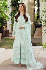 NAQSHI - 3PC LAWN EMBROIDERED SHIRT WITH ORGANZA EMBROIDERED DUPATTA AND TROUSER - HZG2771