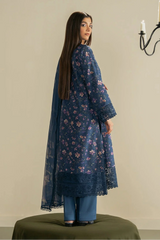 AYZEL - 3PC LAWN PRINTED SHIRT WITH SILK PRINTED DUPATTA AND TROUSER - HZG3015