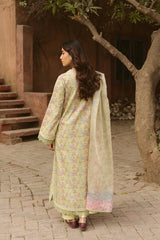 AYZEL - 3PC LAWN PRINTED SHIRT WITH SILK PRINTED DUPATTA AND TROUSER - HZG2982