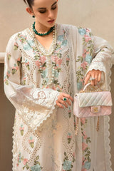 CRIMSON - 3PC LAWN EMBROIDERED SHIRT WITH CHIFFON EMBROIDERED DUPATTA AND TROUSER - HZG2827