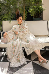 CRIMSON - 3PC LAWN EMBROIDERED SHIRT WITH CHIFFON EMBROIDERED DUPATTA AND TROUSER - HZG2827