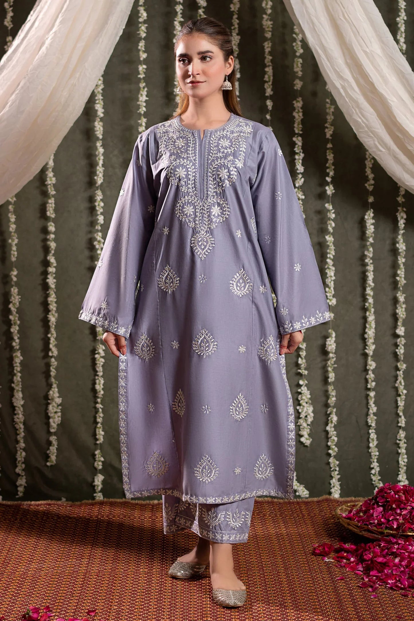 URGE - 2PC LAWN EMBROIDERED SHIRT AND EMBROIDERED TROUSER - HZG2145