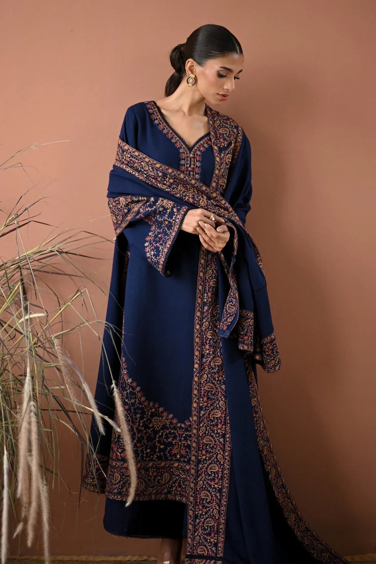 ZAIB - 3PC LAWN EMBROIDERED SHIRT WITH LAWN EMBROIDERED DUPATTA AND TROUSER - HZG2647