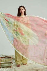 ZARA SHAH JAHAN - 3PC LAWN EMBROIDERED SHIRT WITH CHIFFON  PRINTED DUPATTA AND TROUSER - HZG2819