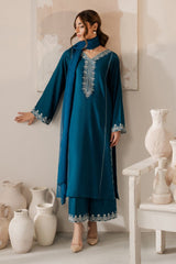 BATIK - 3PC LAWN EMBROIDERED SHIRT WITH CHIFFON PRINTED DUPATTA AND TROUSER - HZG2077