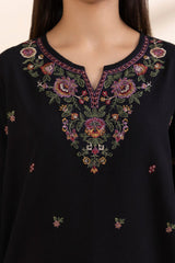 SAPPHIRE - 3PC DHANAK EMBROIDERED SHIRT WITH TWILL PRINTED SHAWL  AND TROUSER - HZG2015