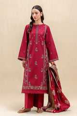 BEECHTREE - 3PC LAWN EMBROIDERED SHIRT WITH CHIFFON PRINTED DUPATTA AND TROUSER - HZG2757