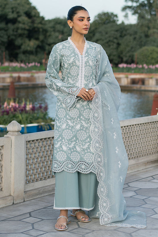 CROSS STITCH - 3PC LAWN EMBROIDERED SHIRT WITH KHADI NET EMBROIDERED DUPATTA AND TROUSER - HZG2249