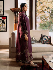 IZEL - 3PC LAWN EMBROIDERED SHIRT WITH KHADDI NET EMBROIDERED DUPATTA AND TROUSER - HZG2854