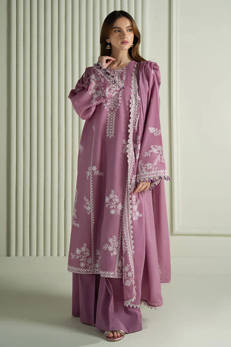 CROSS STITCH - 3PC LAWN EMBROIDERED SHIRT WITH CHIFFON EMBROIDERED DUPATTA AND TROUSER - HZG2807