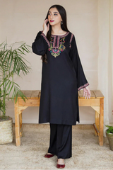 AISLING - 2PC DHANAK EMBROIDERED SHIRT AND TROUSER - HZG2374