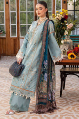 SAPPHIRE - 3PC LAWN EMBROIDERED SHIRT WITH CHIFFON PRINTED DUPATTA AND TROUSER - HZG2698