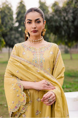 BATIK - 3PC LAWN EMBROIDERED SHIRT WITH KHADDI NET EMBROIDERED DUPATTA AND TROUSER - HZG2801
