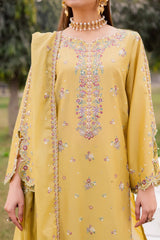 BATIK - 3PC LAWN EMBROIDERED SHIRT WITH KHADDI NET EMBROIDERED DUPATTA AND TROUSER - HZG2801